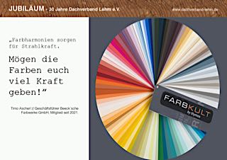 Ein Farbfächer mit Lehmfarben