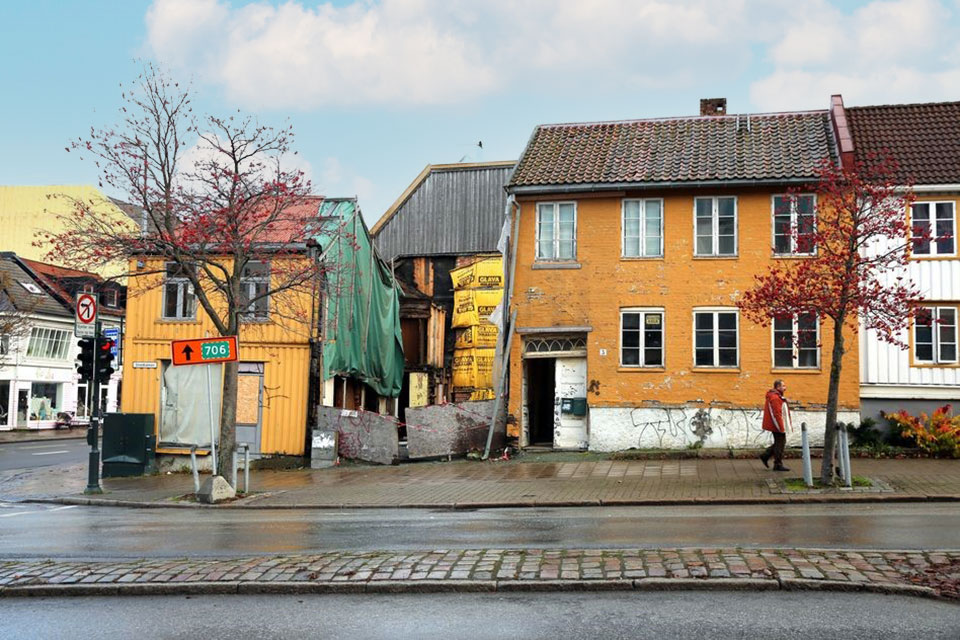 Historische Holz-Lehm Mischbauweise in Norwegen